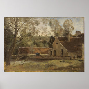Poster Corot - Chateau Thierry 1855