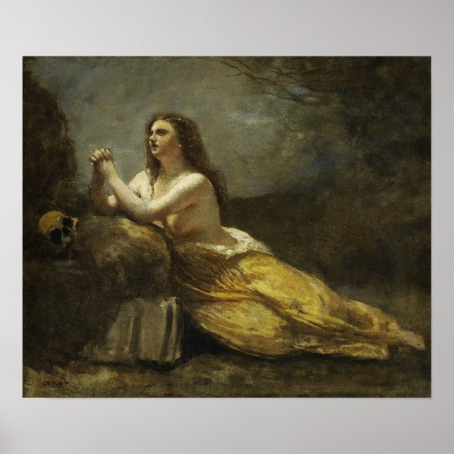 Poster Corot - Madeleine Na Oração (Frente)