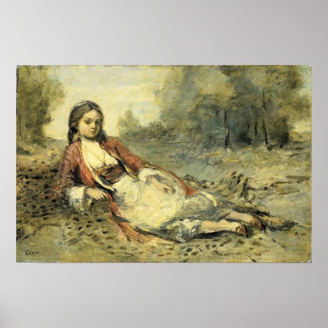 Poster Corot - Mulher Argelina (Frente)