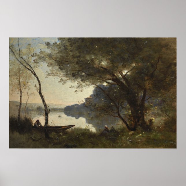 Poster Corot - O Barqueiro De Mortefontaine (Frente)