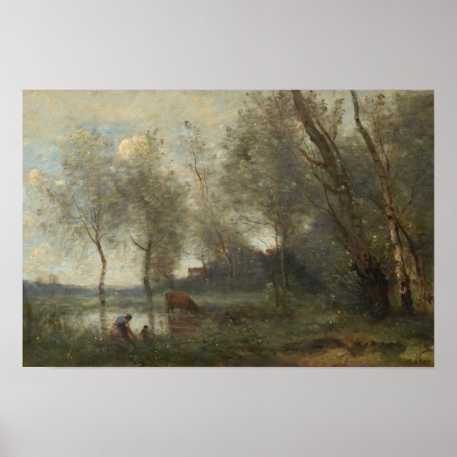 Poster Corot - O Lago 1868 (Frente)