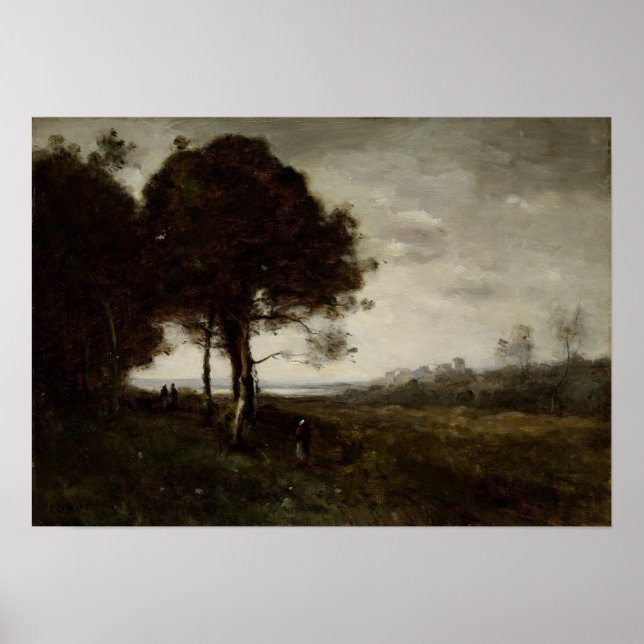 Poster Corot - Paisagem 1870 (Frente)