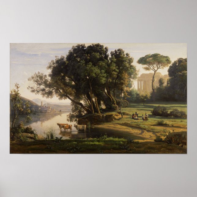 Poster Corot - Paisagem Italiana (Frente)