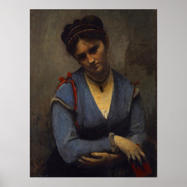 Poster Corot - Retrato De Mariette Gambay (Frente)