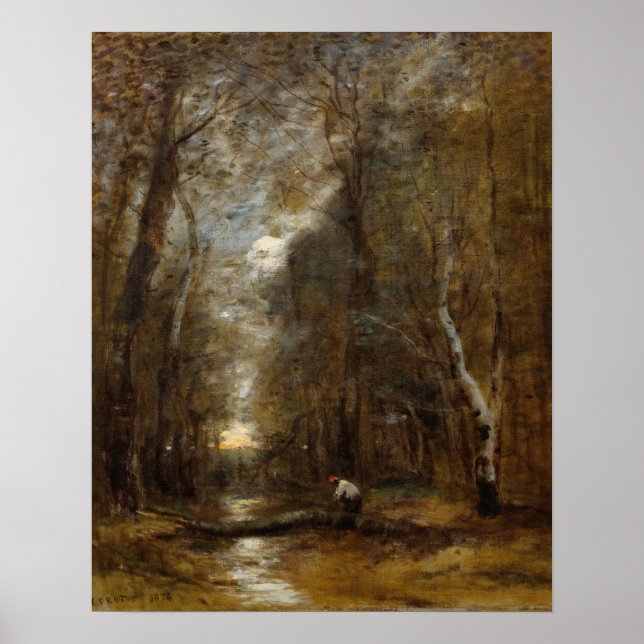 Poster Corot - Sob a Madeira (Frente)