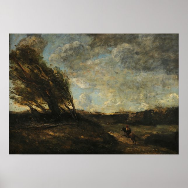 Poster Corot - The Gale 1865 (Frente)
