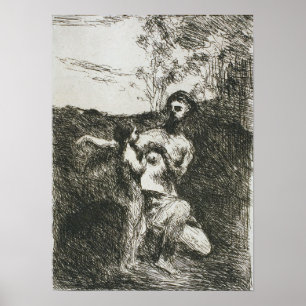 Poster Corot - Vênus Recortando Asas de Cupido 1869