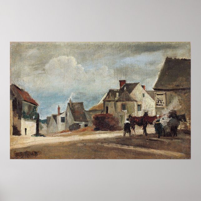 Poster Corot - Vista De Mantes Le Marechal-Ferrant (Frente)