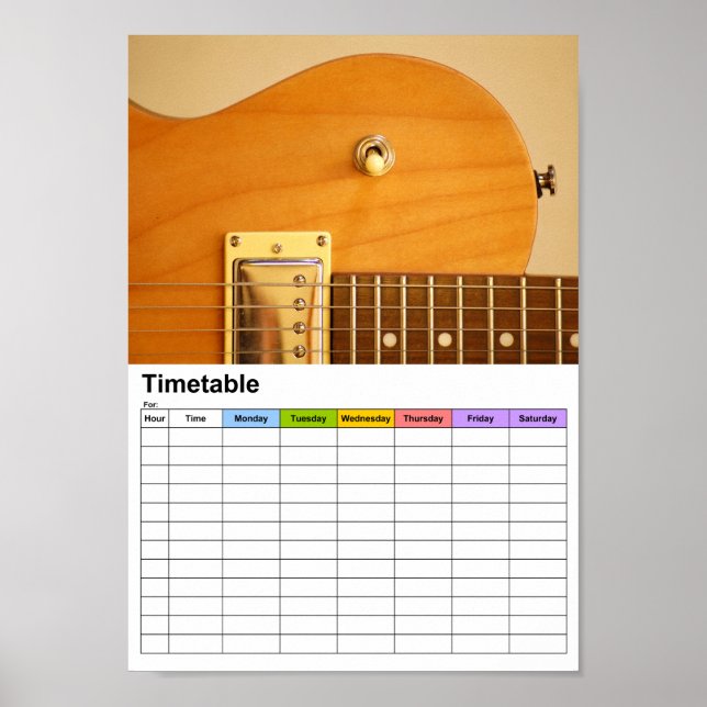 Poster Corpo da guitarra / Horário (Frente)