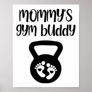 Poster Corpo de parceira de academia da mamãe grávida lev