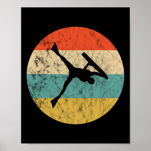 Poster Corpo de prancha Vintage Retro Pôr do sol Surfing