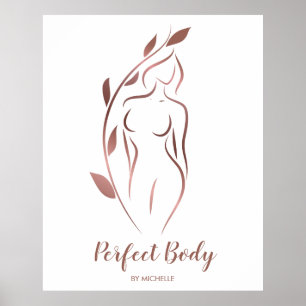 Poster Corpo Esculpindo Bem-Estar Cosméticos Beleza Spa 