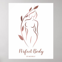 Poster Corpo Esculpindo Bem-Estar Cosméticos Beleza Spa B