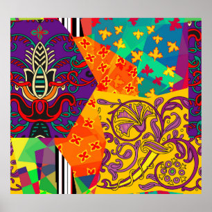 Poster Corpo Festivo Turco Indiano Mandala
