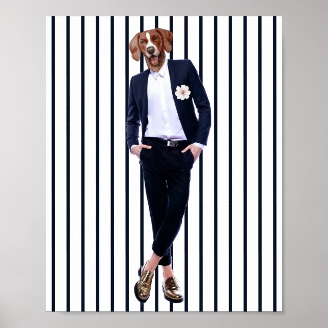 Poster Corpo Humano Cabeça de Cães (Frente)