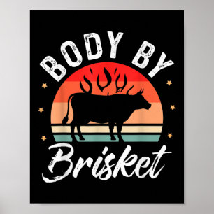 Poster Corpo Por Churrasco Engraçado Fumante Barbecue Pre
