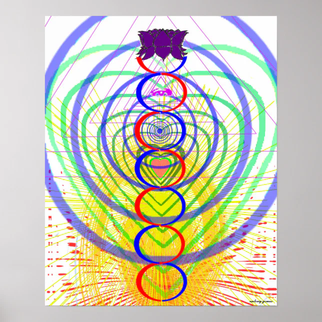 1pc Chakra Arte, Serpente, Arte Esotérica, Arte Espiritual, Cartaz