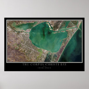 Poster Corpus Christi Bay Texas Do Mapa Espacial por Saté