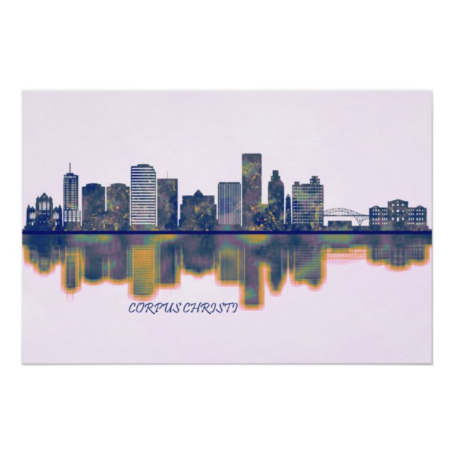 Pôster Corpus Christi Skyline (Frente)
