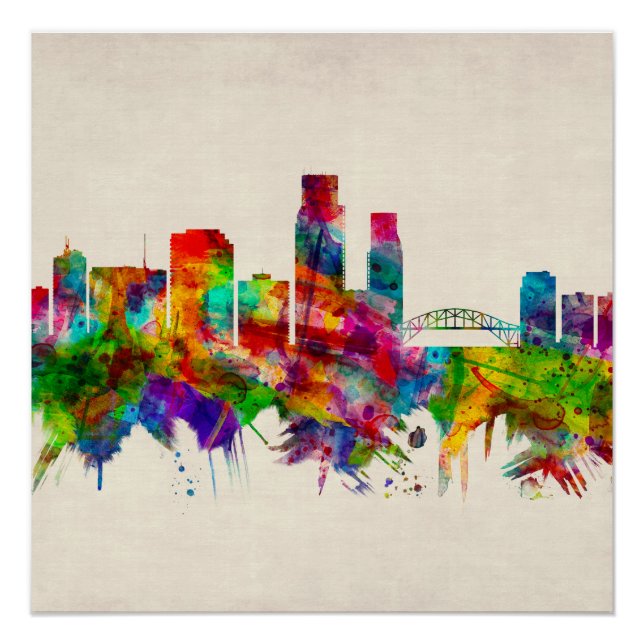 Pôster Corpus Christi Texas Skyline (Frente)