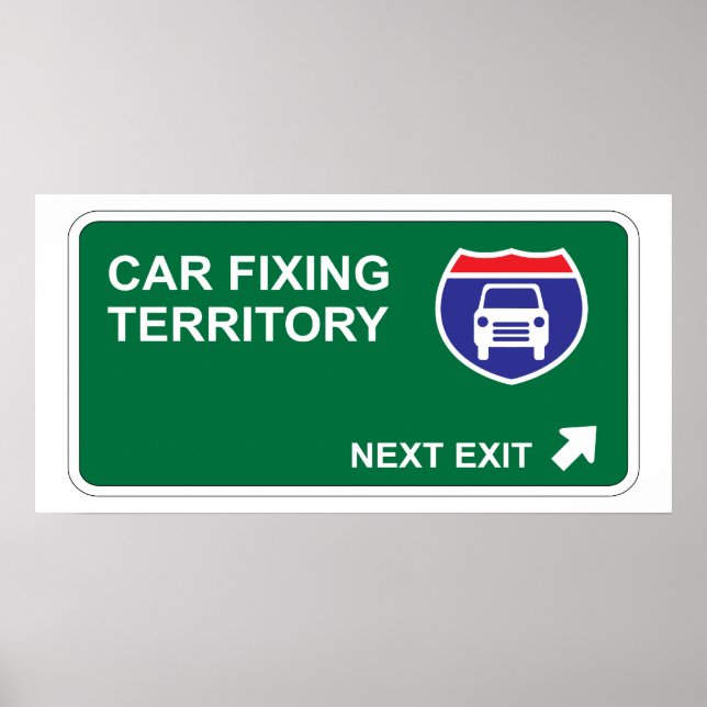 Poster Correção de Carro Próxima Saída (Frente)