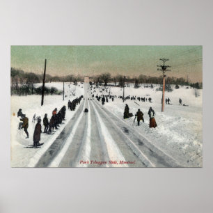 Poster Corrediça ViewMontreal do Toboggan do parque,