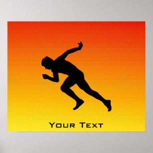 Poster Corredor amarelo alaranjado