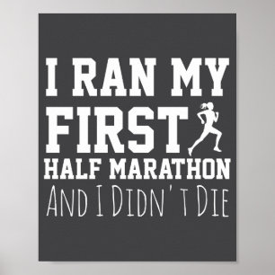 Poster Corredor de 1ª Meia Maratona Engraçado Correndo Pr