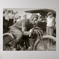 Corredor de Motocicleta, 1922. Foto Antiga