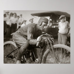 Poster Corredor de Motocicleta, 1922. Foto Antiga