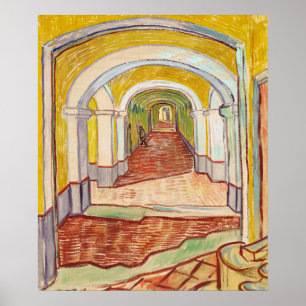 Poster Corredor de Van Gogh Asilo Amarelo Arte Impression