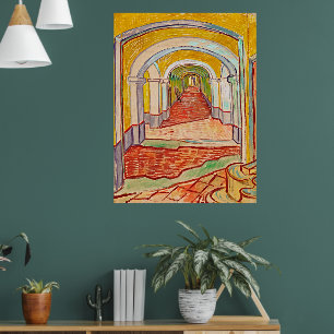 Poster Corredor de Vincent van Gogh no Asilo Arte Fina