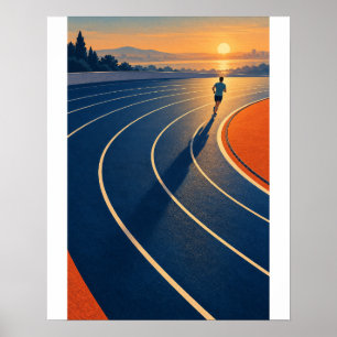 Poster Corredor do Nascer do Sol Faixa Azul Motivação par