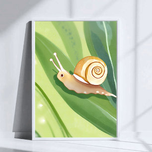 Poster Correio de Lesma   Pintura em Aquarela da Natureza