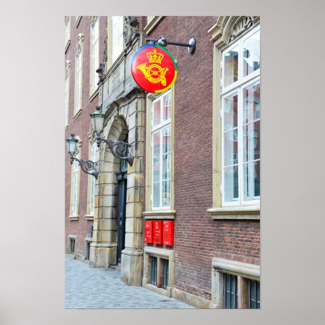 Poster Correio Dinamarquês, Copenhague, Dinamarca (Frente)