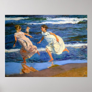 Poster Correndo ao longo da Praia por Joaquin Sorolla