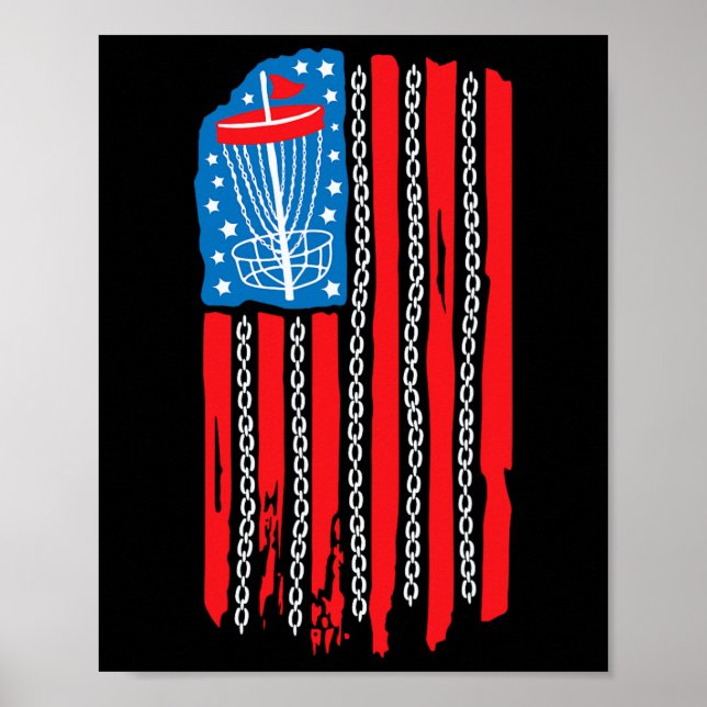 Poster Corrente de Bysket de Disco de Golfe da Bandeira A (Frente)