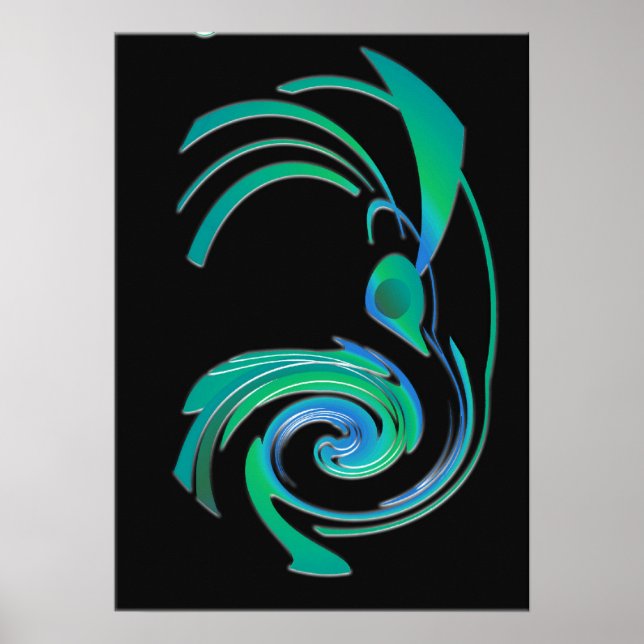 Pôster Corrente de estrada azul (Frente)