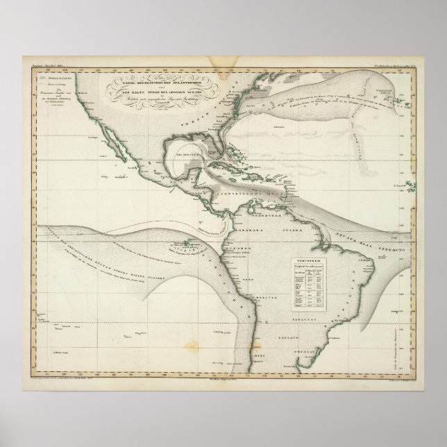 Pôster Corrente do Oceano Atlântico (Frente)