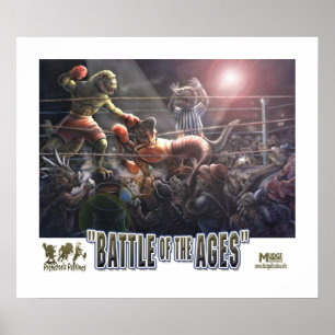 Poster Correspondência de Boxing do Dinossauro