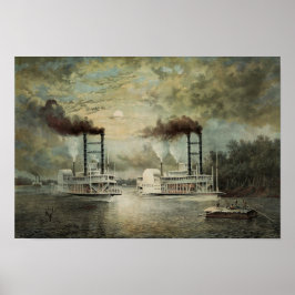 Poster Corrida de Barco a Vapor no Mississippi