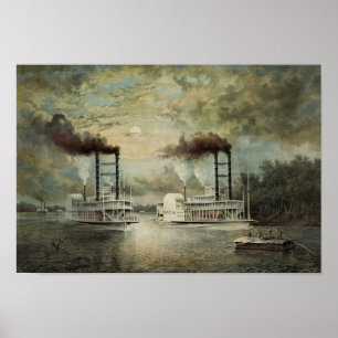 Poster Corrida de Barco a Vapor no Mississippi