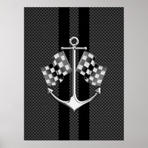 Poster Corrida de Barcos Náutica em Decor de Estilo de F