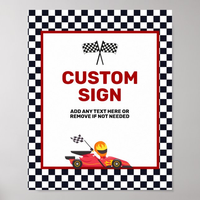 Poster Corrida de Carro Dois Rapazes Personalizados (Frente)