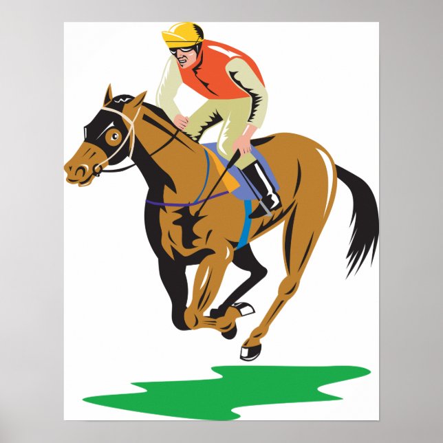 Poster Corrida de Cavalo (Frente)
