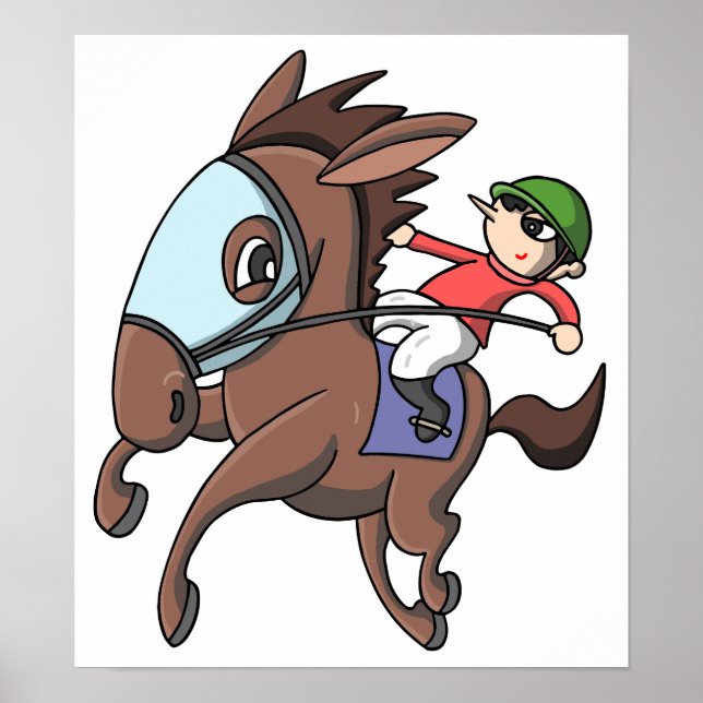 Poster Corrida de cavalos. (Frente)