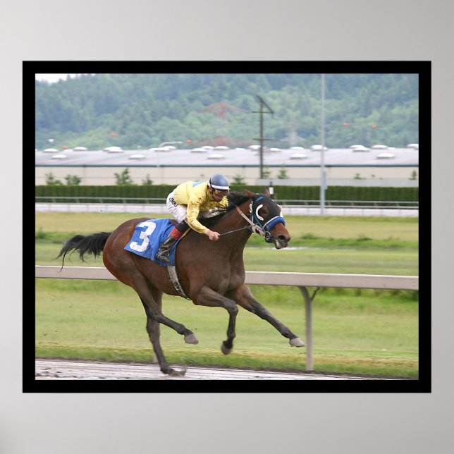 Pôster Corrida de cavalos (Frente)