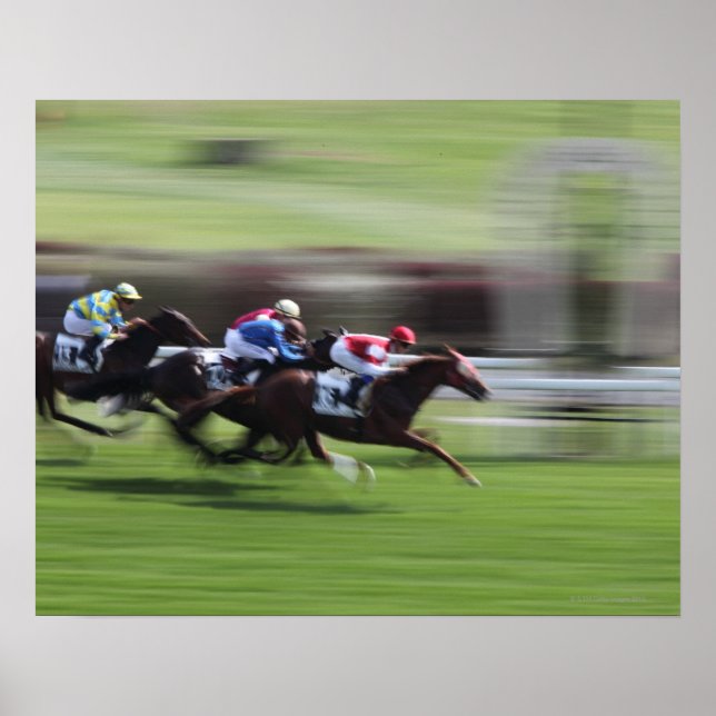 Pôster corrida de cavalos (Frente)