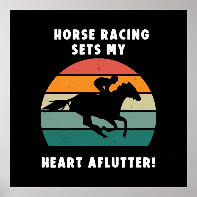 Poster Corrida de Cavalos (Frente)