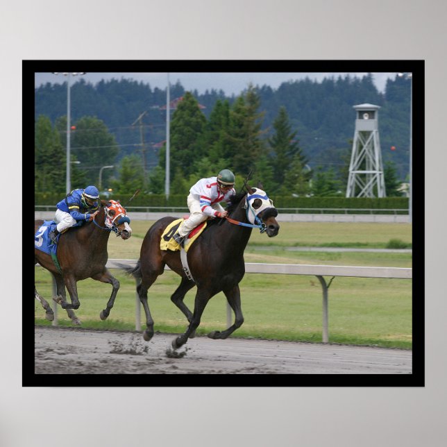 Pôster Corrida de cavalos (Frente)
